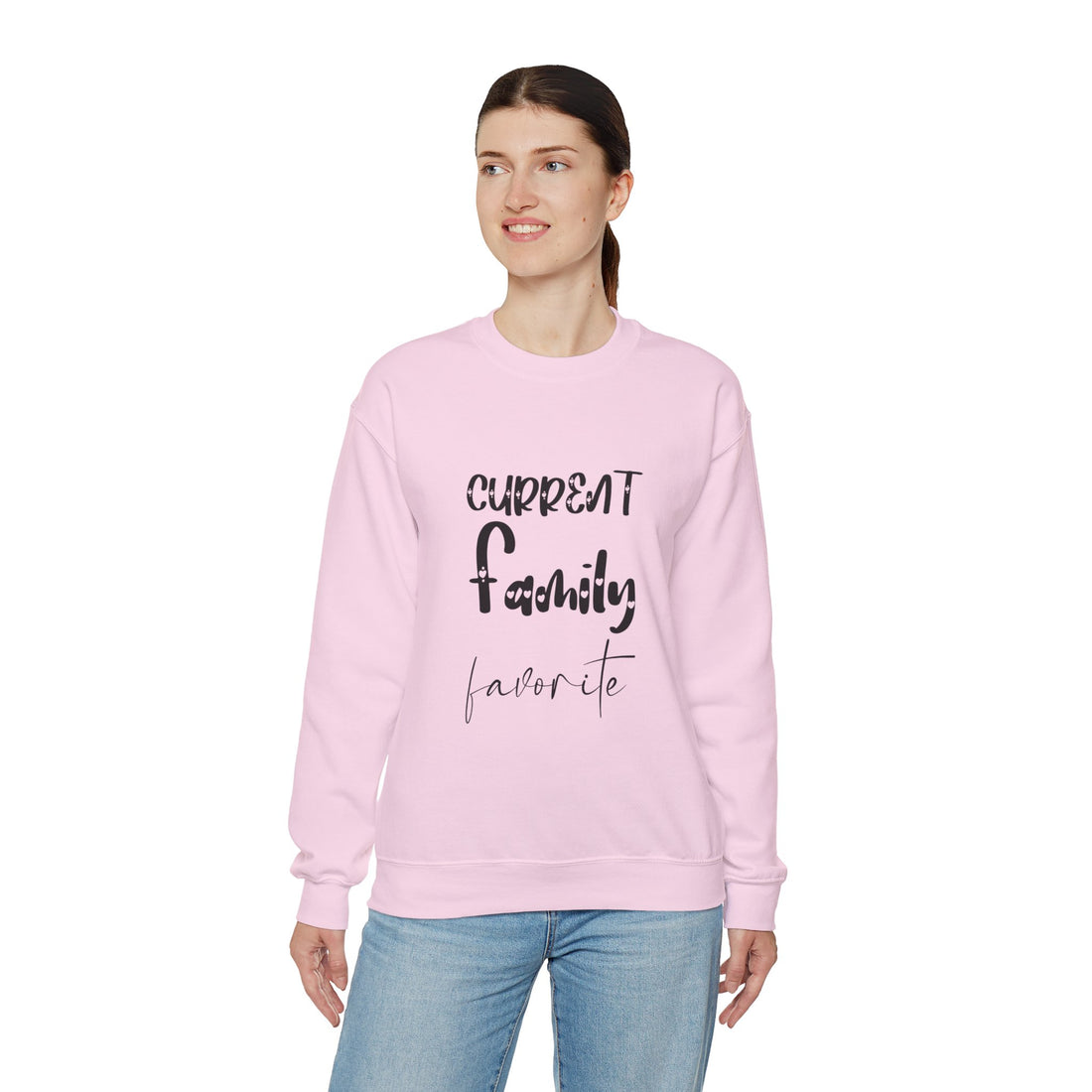 Heavy Blend Crewneck Sweatshirt, Current Family Favorite sweatshirt