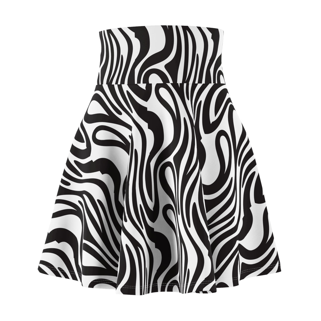 Skater Skirt, Black & White Pattern, Skin Pattern, Everyday wear