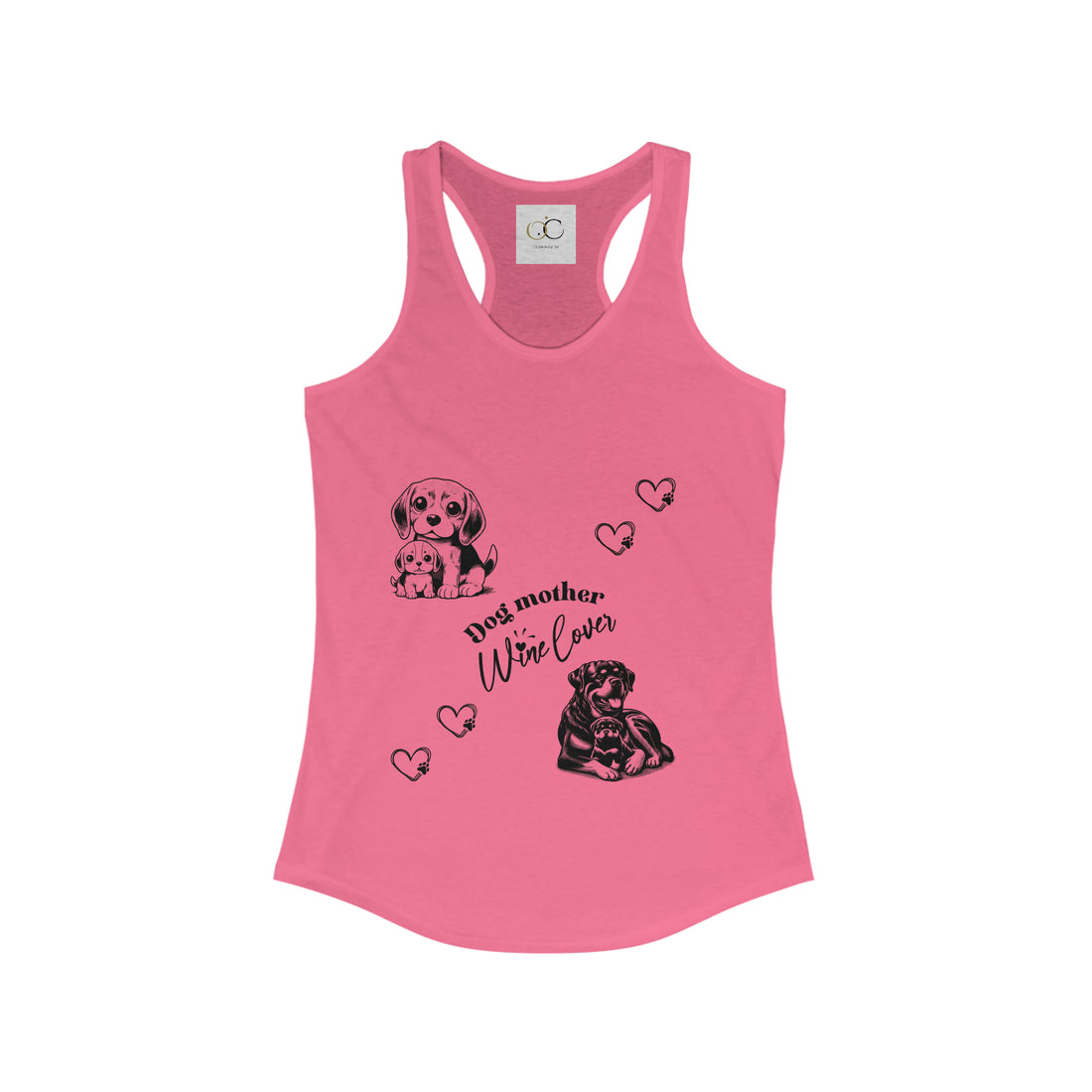 Women's Ideal Racerback Tank, dog lover, dog mom, gift for her, pet lover tank top