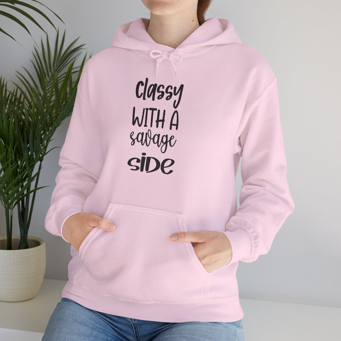 Heavy Blend Hooded Sweatshirt, Classy With A savage side Hoodie