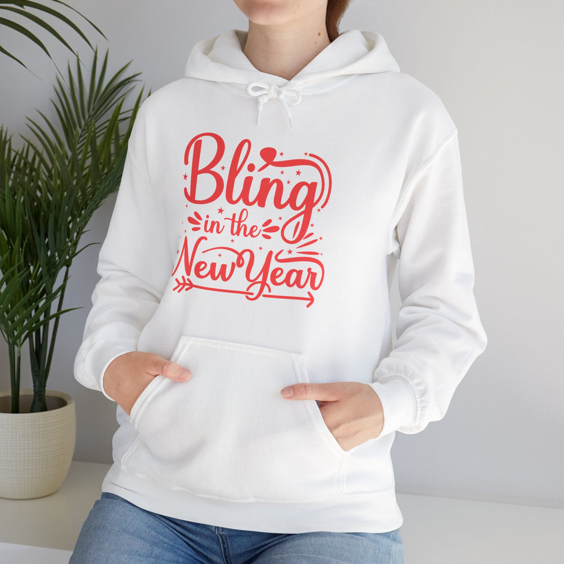 Heavy Blend Hooded Sweatshirt, Bling In The New Year, Hoodie for her