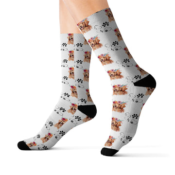 Sublimation Socks, Pet lover socks, Golden retriever Socks