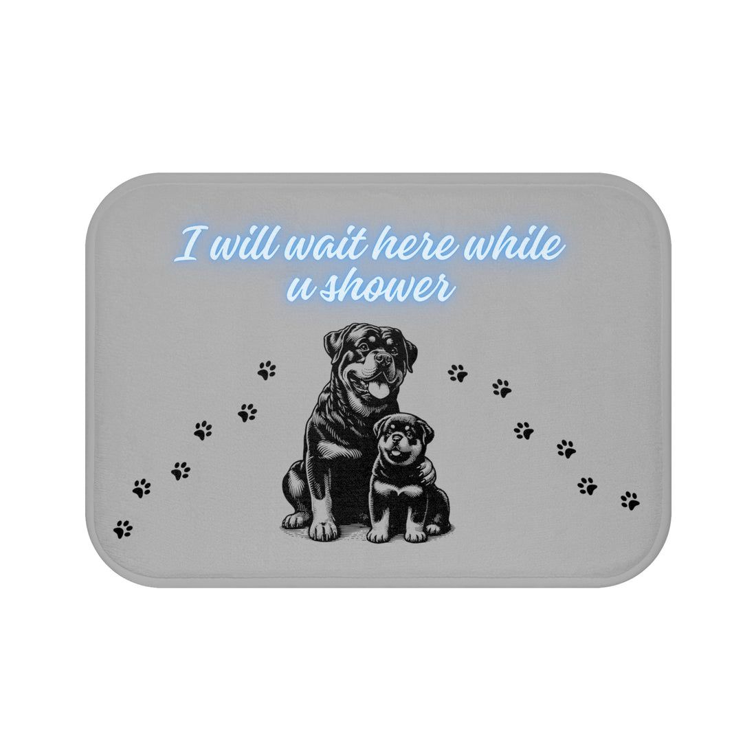 Bath Mat, Dog bath Mat, Pet lover bath mat,