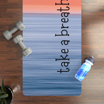 Rubber Yoga Mat, Take a breath Yoga Mat, Summer Theme