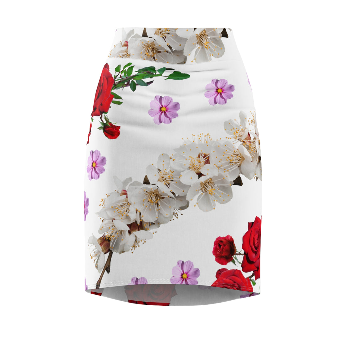 Women's Pencil Skirt, Summer Spring skirt, Flower theme skirt