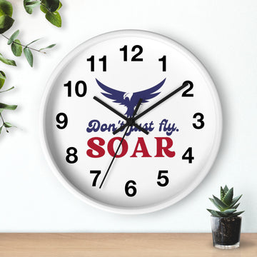 Motivational Wall Clock Theme - Dont just fly, Soar