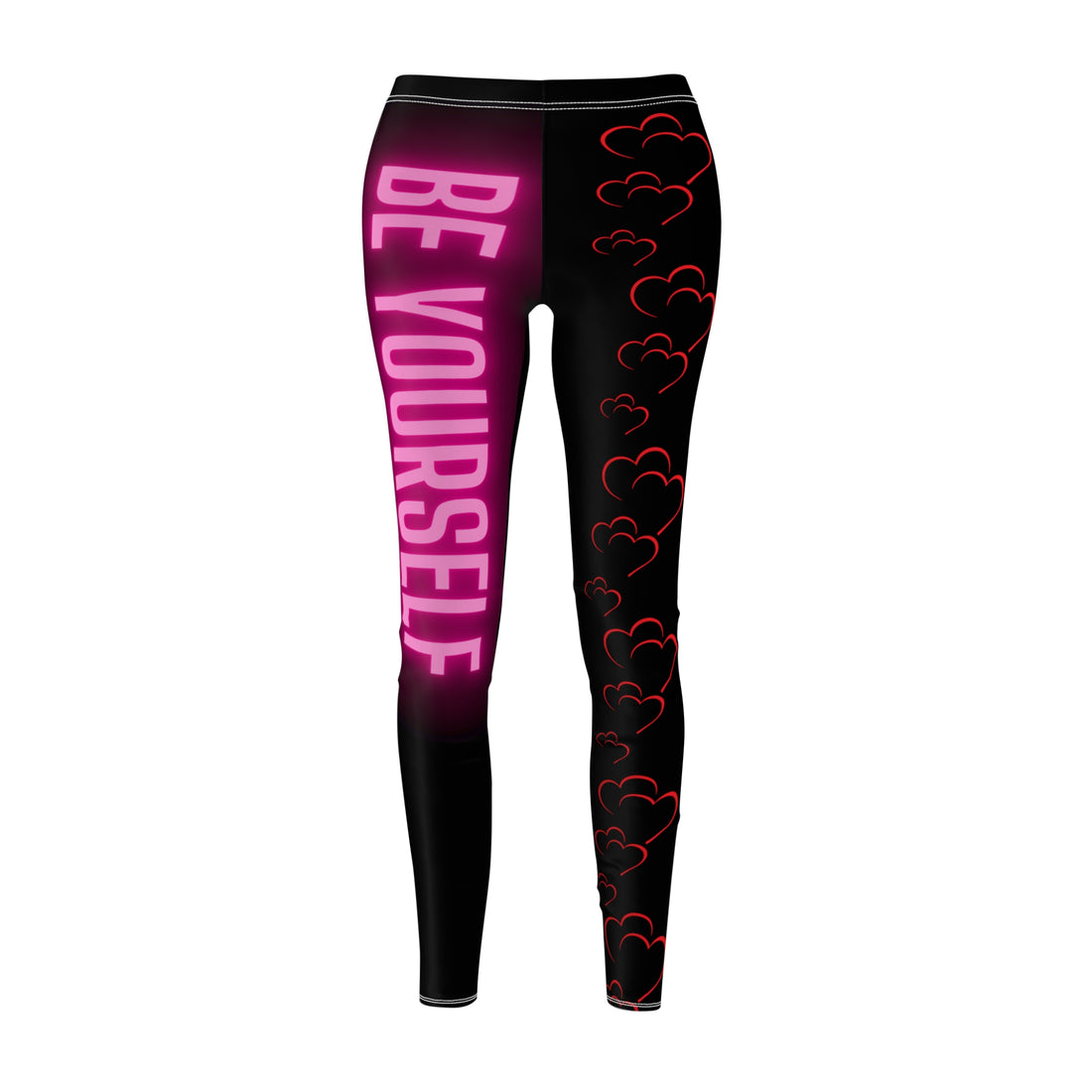 Women's Cut & Sew Casual Leggings, Motivational, Be yourself legging