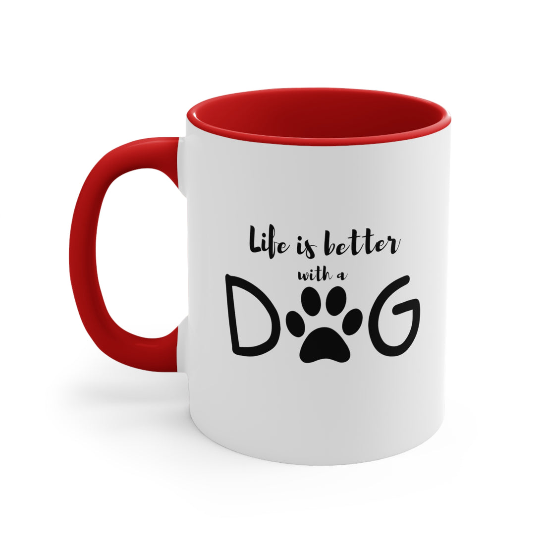 Accent Coffee Mug, 11oz, Dog Lover Mug, Gift, Mom Gift, Dog Mom, Animal lover mug