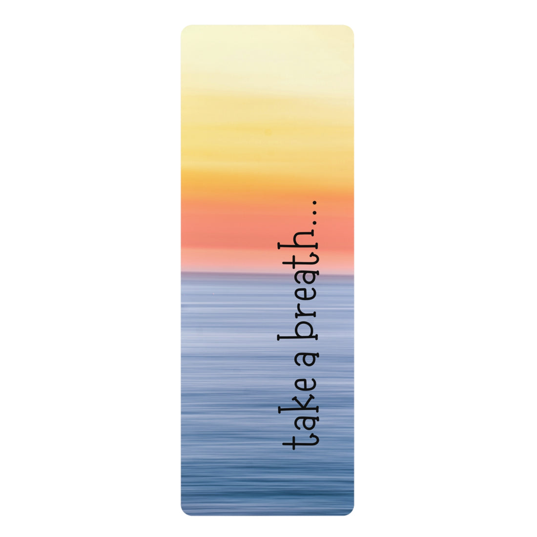 Rubber Yoga Mat, Take a breath Yoga Mat, Summer Theme