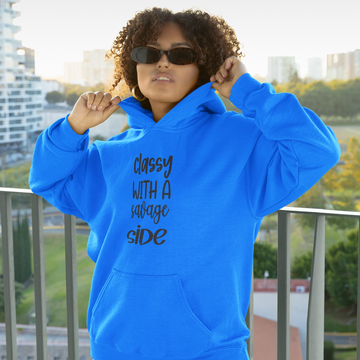 Heavy Blend Hooded Sweatshirt, Classy With A savage side Hoodie