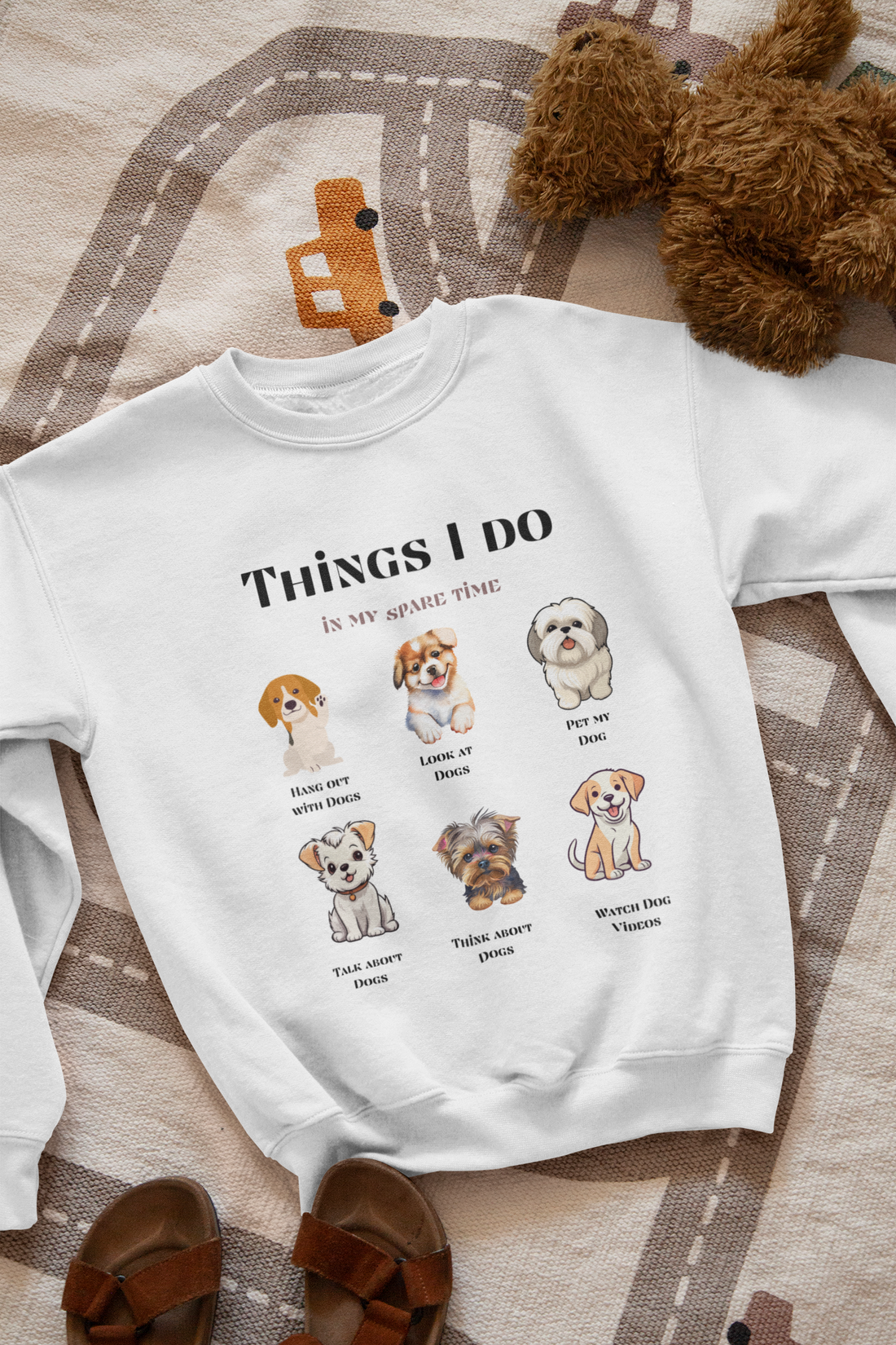 Youth Crewneck Sweatshirt, Kids sweatshirt, dog lover kids, pet lovers