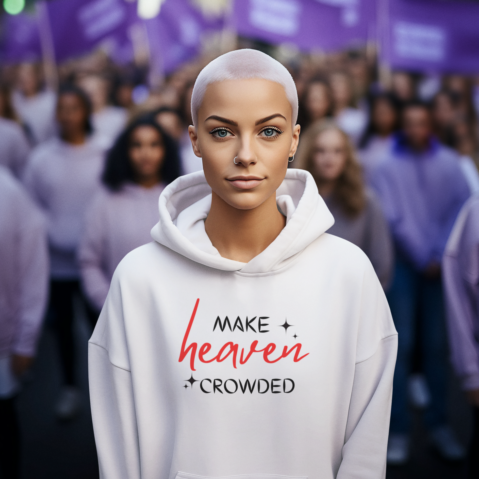 Make heaven crowded Hoodie, Motivational Hoodie, Good person Hoodie